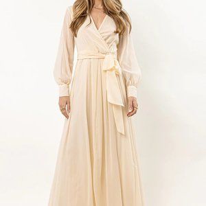 Cream maxi dress/wedding (bohme)